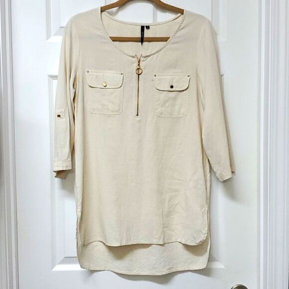 Linen tunic, by Cathy, size small - Picture 1 of 4